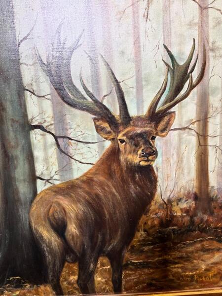 The proud deer ( oil on canvas )