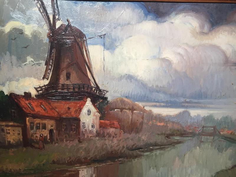 Windmill in Flanders ( oil on canvas)
